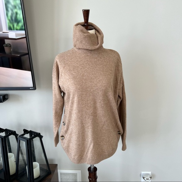 Like New! Madewell Crestland Side-Button Turtleneck Tunic Sweater - Picture 6 of 8